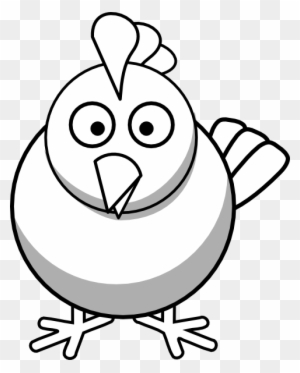 black and white chicken clipart