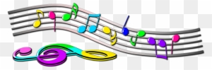 Hinweis, Resultate, Schlüssel, Melodie - Musical Notes Symbol In Colors
