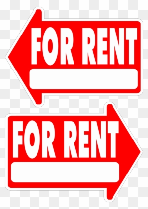 For Rent Yard Sign Arrow Shaped With Frame Statrting - Rent Yard Sign Png