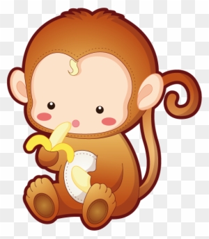 Abe045 - Baby Monkey Cute Cartoon