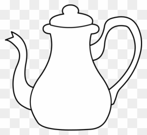 Teapot Outline Coloring Page - Tea Pot Clip Art Black And White