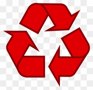Red Universal Recycling Symbol / Logo / Sign - Recycle Symbol