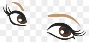 Clip Eyelash Clipart Extension - Brown Eyes Cartoon Png