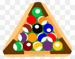 Pool Balls Royalty Free Vector Clip Art Illustration - Christmas Tree