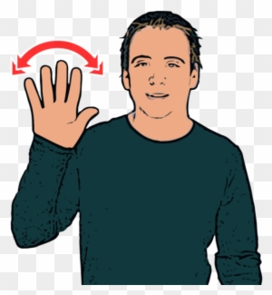 Picture Royalty Free Stock You Goodbye When I At Least - British Sign Language Hello