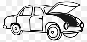 Hood Clipart Car Trunk - Land Transport Colouring Pages