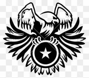 Flag Eagle Wings Logo Elang Hitam Putih Free Transparent Png Clipart Images Download