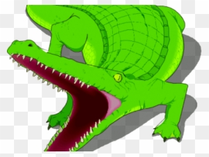 Crocodile Clipart Hungry Alligator - Crocodile Painting With Open Mouth
