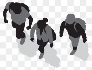 Walk To School Png Black And White Transparent Walk - People Top View Png Transparent