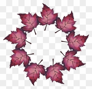 Ftestickers Clipart Wreath Autumn Leaves Fallcolors - Maple Leaf