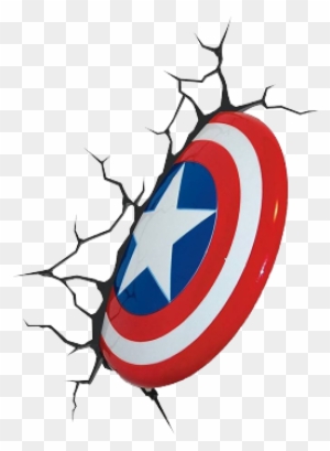 3d Light Fx Captain America Shield Wall Light-licensed - Captain America Logo Png
