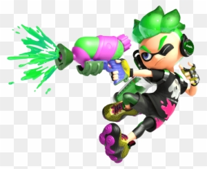 Playing Clipart Cooperative Play - Splatoon 2 Green Inkling Boy