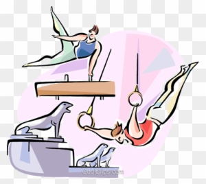 Performing On The Pommel Horse And Rings Royalty Free - Artistic Gymnastics