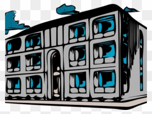 Apartment Complex Clipart Business Building - Run Down Building Clipart