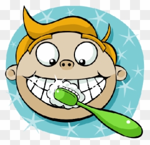 Clip Art On - Brushing Teeth Cartoon Png