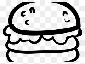 Drawn Burger Clip Art - Black And White Burger Png - Free Transparent