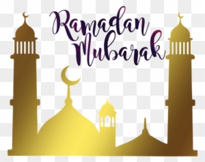 Islam Ramadan Mubarak Greeting Mosque Moon, Ramadan - Ramzan Mubarak Png