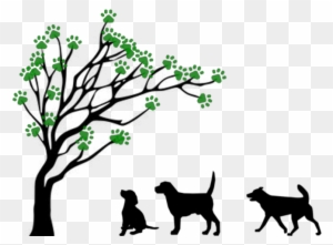 Paws Wander Inn Logo - Tree Drawing No Leaves