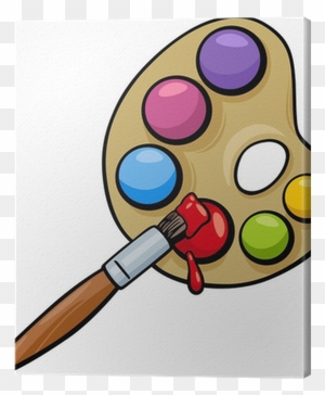 Leinwandbild Pinsel Und Palette Clip Art Comic Pixers Palette Cartoon Free Transparent Png Clipart Images Download