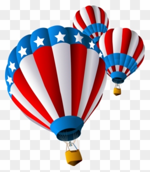Grab This Free Clip Art And Celebrate This 4th Of July - 4th Of July Hot Air Balloons