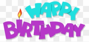 Happy Birthday Transparent Blue And Purple Png Picture - Happy Birthday Png File