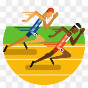 Vector Transparent Athlete Clipart Track Lane - Sports Track Icon