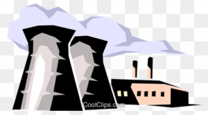 Nuclear Power Station Royalty Free Vector Clip Art - Power Station Clip Art