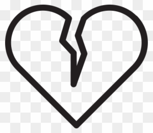 Heart Broken, Broken Heart, Health Icon - Broken White Heart Icon