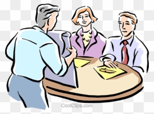 Business People Having A Meeting Royalty Free Vector - Parents Meeting In College