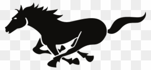 Clipart Transparent Enlarged Clip Art At Clker Com - Running Horse Silhouette Png