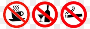 We Abstain From Using Tobacco And Alcohol, And Hot - No Smoking Or Vaping Symbol