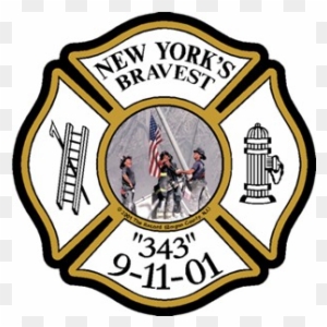 Maltese Cross "new York's Bravest" Memorial - St Louis Fire Department Patch