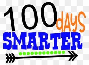 Clip Art 100 Days Smarter Free Printable Sticker For - Icon - Free ...