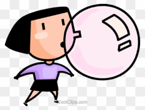 Clip Art Free Blowing Bubbles Clipart At Getdrawings - Eating Chewing Gum Clipart