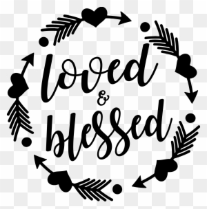 Download Loved And Blessed Valentines Day Monogram Svg Free Transparent Png Clipart Images Download