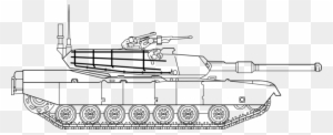 M1 Abrams Main Battle Tank M1a2 Military - Abrams Tank Clip Art