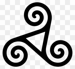 Triple Spiral Celtic Spiral, Celtic Designs, Irish - Triskele Hollow Triangle