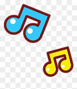 Cute Music Notes Music Notes Yellow Blue G7cheese'stime - Cute Music Notes Png