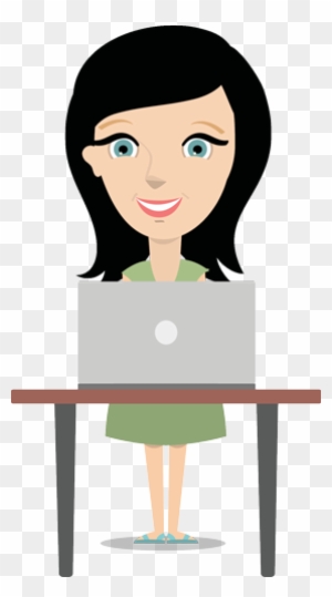 Peer Tutoring Icon Girl With Laptop - Girl Using Laptop Icon