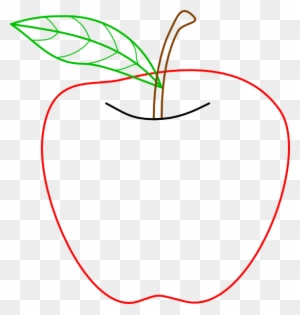 Clipart Info - Outline Of An Apple