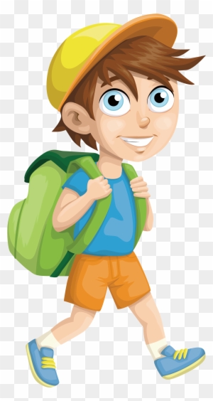 Student School Clip Art - School Boy Vector Png