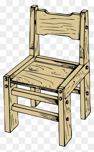 School, Small, Outline, Wooden, Table, Drawing - Wooden Chair Clipart