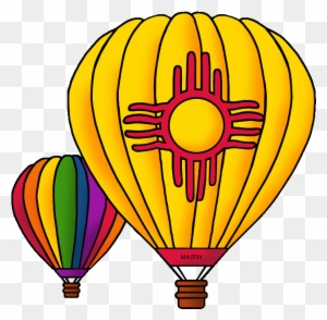 United States Clip Art By Phillip Martin, New Mexico - Hot Air Balloons Of New Mexico