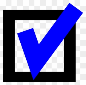 Blue Checkmark With Box Svg Clip Arts 588 X 599 Px - Check Mark With Box