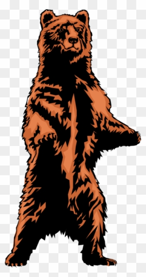 grizzly bear standing clipart