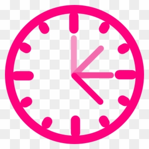 Pink Clock Clip Art At Clkercom Vector - Pink Clock Png - Free ...