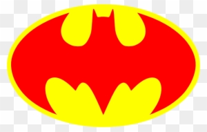 Red And Yellow Batman Symbol