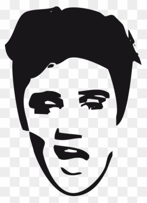 Medium Image - Elvis Presley Stencil Png