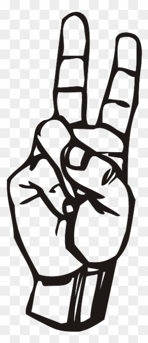 Vítězství Prsty - Letter V In Sign Language