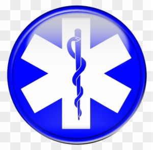 Blue Star Of Life Symbol Button Clipart Image - Star Of Life Snake